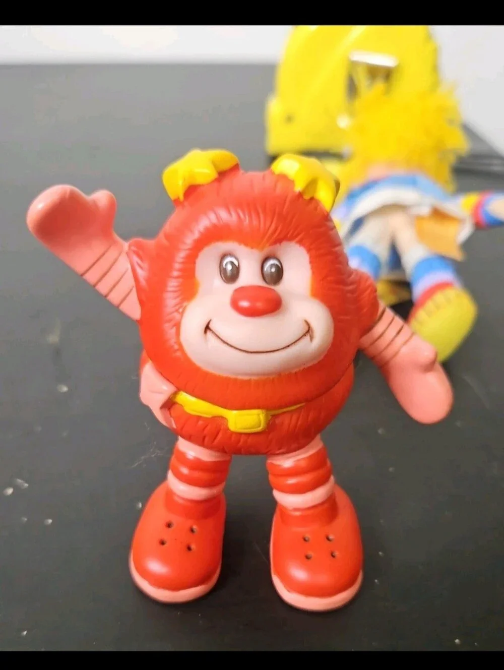 vintage Rainbow Brite Doll by Hallmark Clip-On Key Chain and plastic red sprite